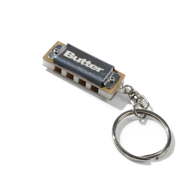 Butter Harmonica Key Chain - Silver